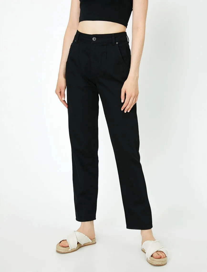 16337 Black Casual Trousers