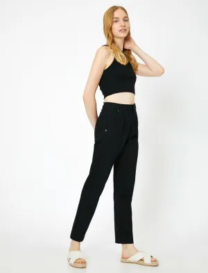 16337 Black Casual Trousers