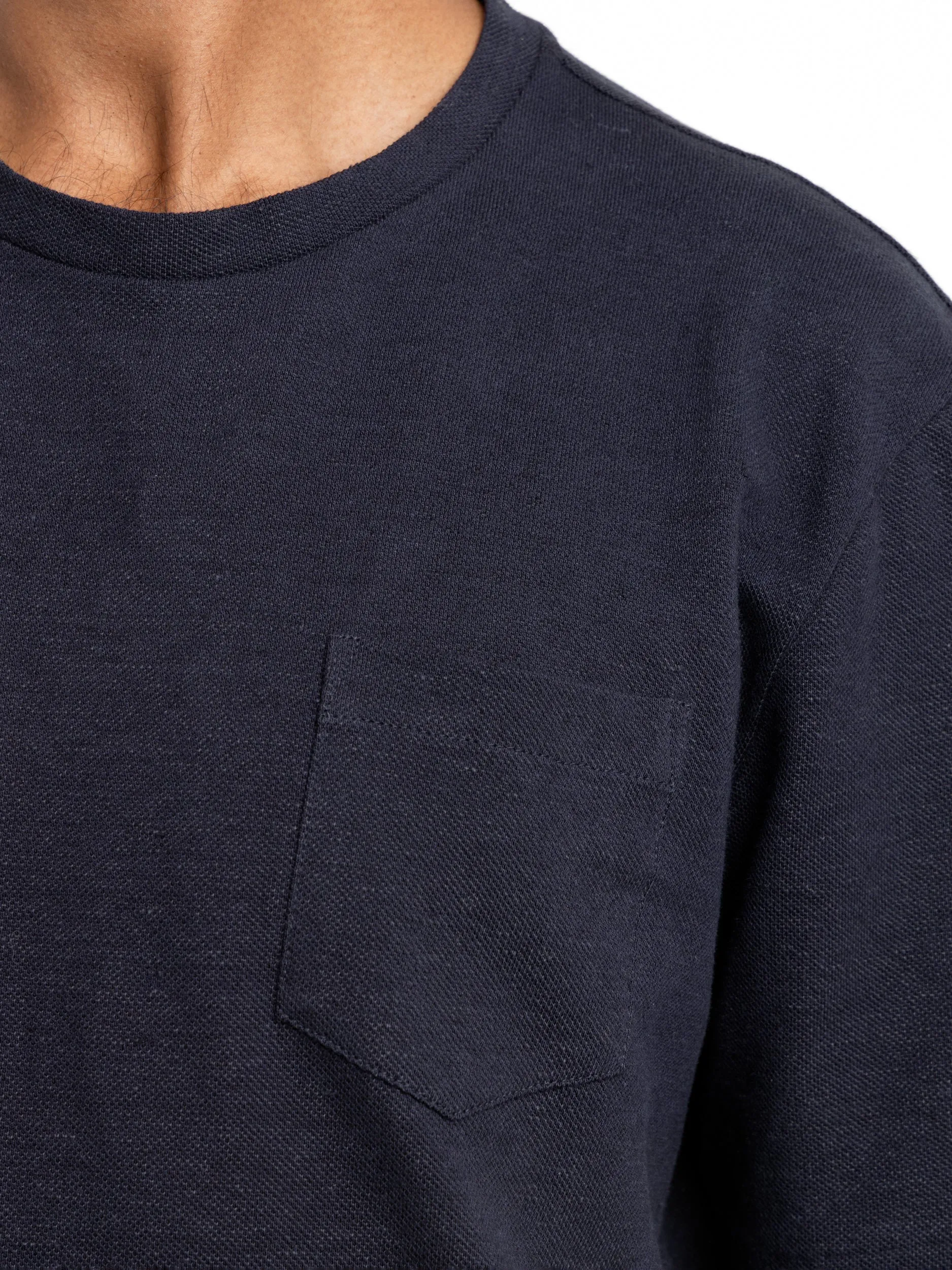 Chairman Navy Piqué Pocket T-Shirt
