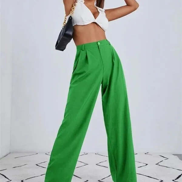 Fashion High Waist Casual Wide-Leg Pants