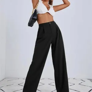 Fashion High Waist Casual Wide-Leg Pants