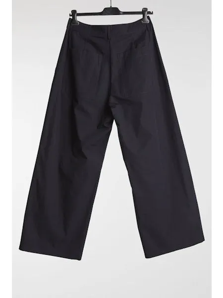 Hache Oackland Wide Leg Trousers in Navy