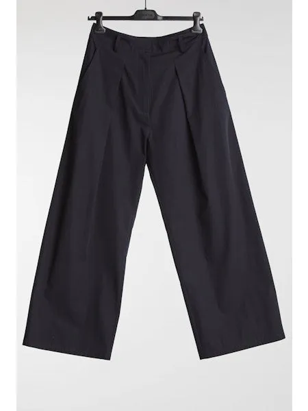 Hache Oackland Wide Leg Trousers in Navy