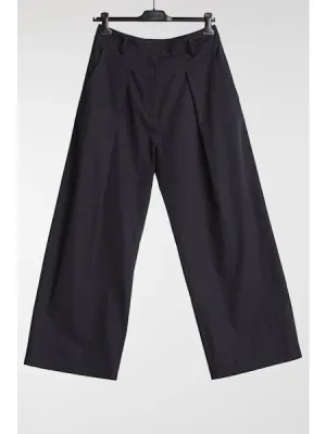 Hache Oackland Wide Leg Trousers in Navy