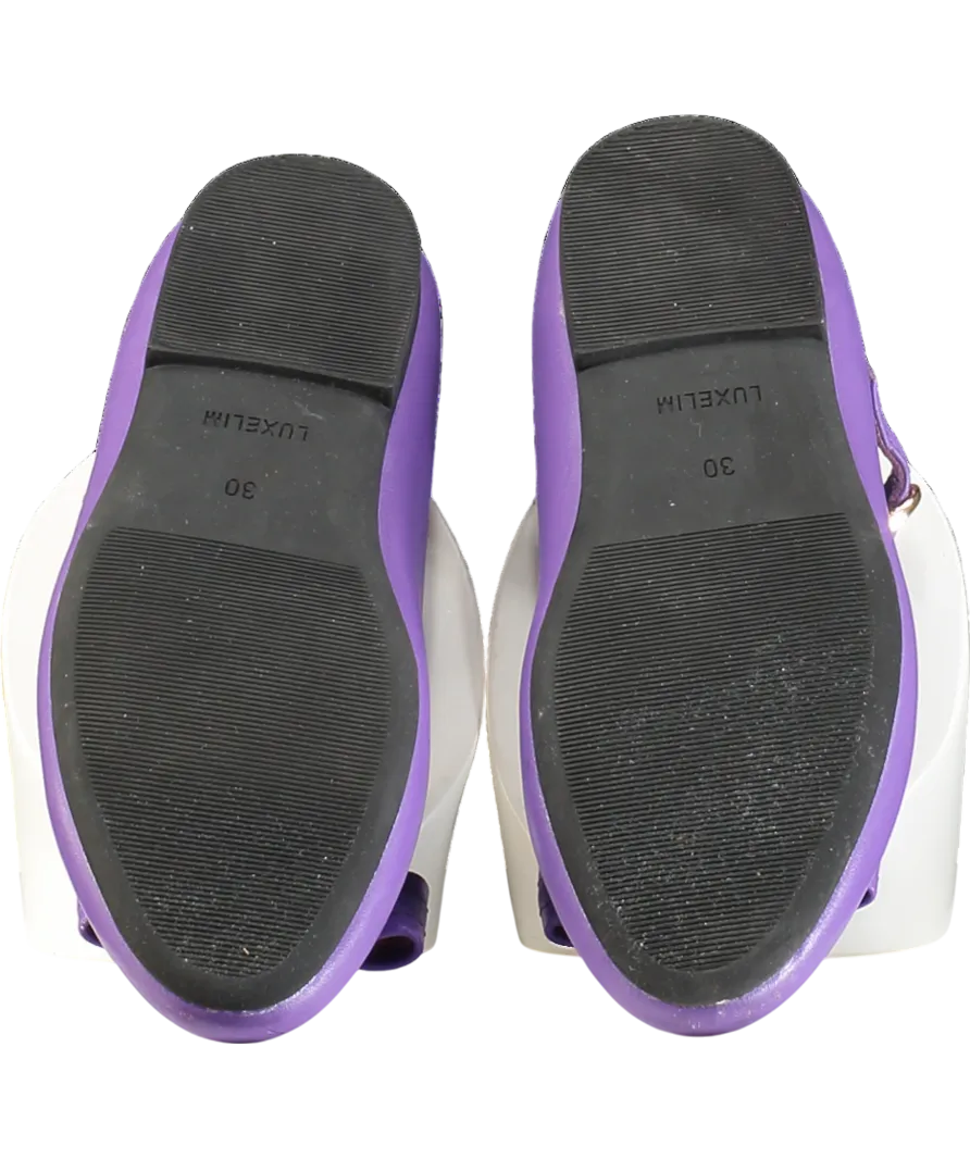 Luxelim Purple Isla Leather Shoes UK 11.5 EU 30 