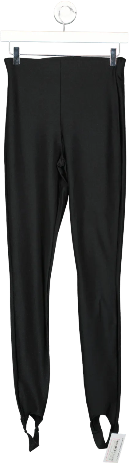 NA-KD Black Stirrup High Waist Leggings UK S