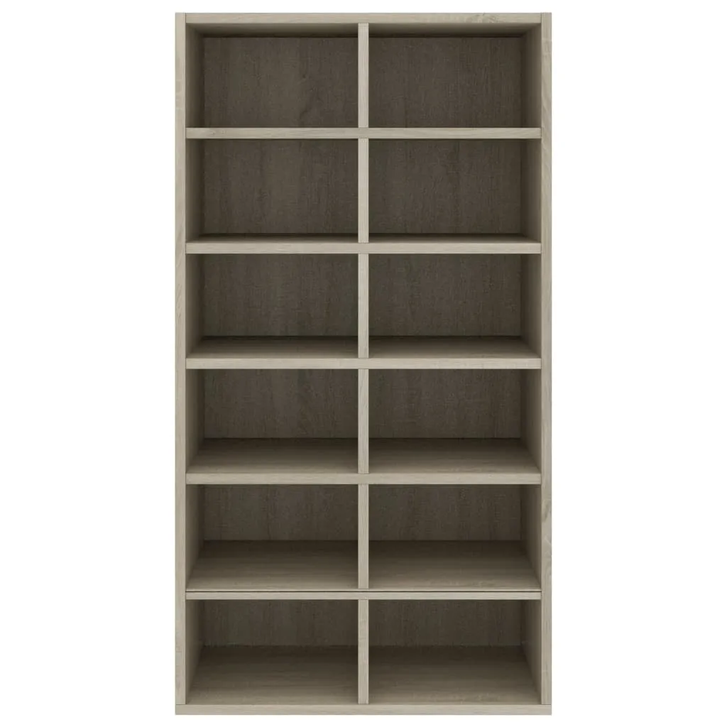 Shoe Rack Sonoma Oak 54x34x100 cm Chipboard