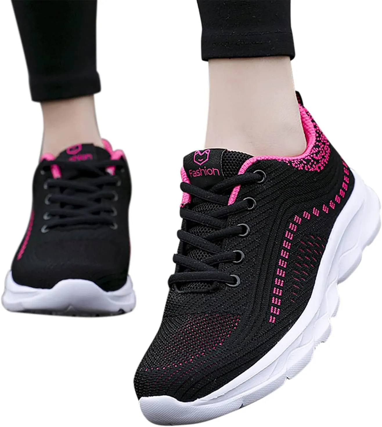 Womens Running Shoes Lightweight Breathable Slip on Tennis Shoes Non Slip Gym Workout Walking Sneakers Shoes for Women Casual Comfortable Athletic Tennis Sneakers with Memory Foam